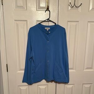 Southern Lady Sky Blue Snap Cardigan